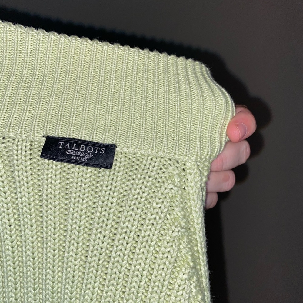 Talbots Light Green Ribbed Sweater - Picture 6 of 6